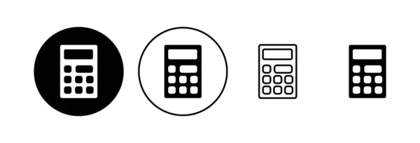 Zestaw Ikon Kalkulatora Ikona Kalkulatora Wektor Kalkulatora — Wektor stockowy
