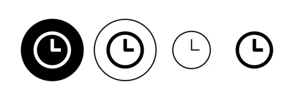 Clock Icon Set Time Icon Vector Watch Icon Symbol — Stock Vector