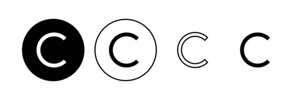 Conjunto Iconos Copyright Símbolos Copyright — Vector de stock