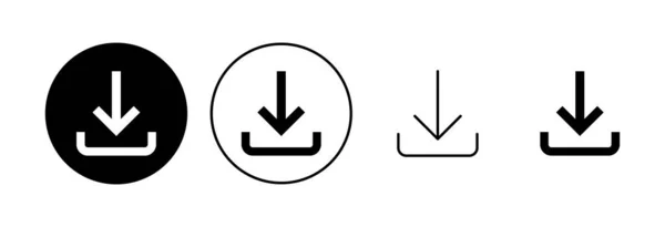 Baixar Conjunto Ícone Baixar Ícone Vetorial —  Vetores de Stock