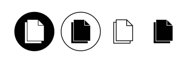 Document Icon Set Paper Icon File Icon — Stock Vector
