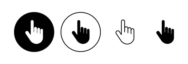 Handcursor Icoon Ingesteld Cursor Pictogram Vector Handcursor Pictogram Klik — Stockvector