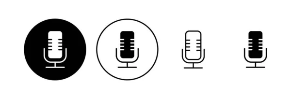 Microphone Icon Set Karaoke Icon Vector — Stock Vector