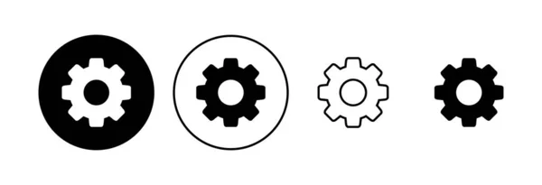 Setting Icon Set Cog Settings Icon Symbol — Stock Vector