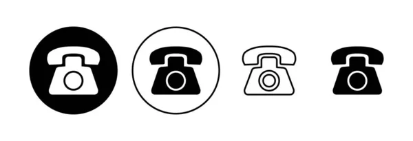Zestaw Ikon Telefonicznych Wektor Ikony Telefonu — Wektor stockowy