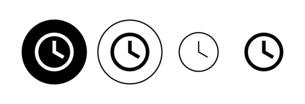 Icône Horloge Réglée Vecteur Icône Temporelle Symbole Icône Montre — Image vectorielle