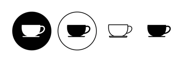 Set Iconos Taza Café Taza Vector Icono Café — Archivo Imágenes Vectoriales