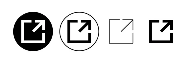 Ensemble Icônes Lien Externe Link Icon Vecteur Symbole Hyperlien — Image vectorielle