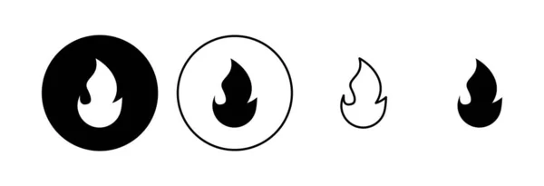 Vuurpictogram Ingesteld Brandvectorpictogram — Stockvector