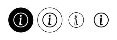 Bilgi simgesi simgesi ayarlandı. ikon vektörü hakkında. Faq simgesi