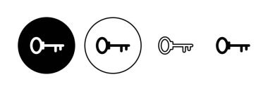 Anahtar simgesi ayarlandı. Anahtar vektör simgesi. Anahtar simgesi