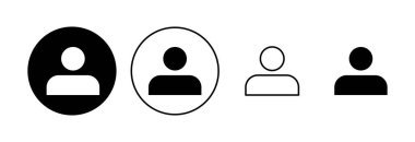 İnsan simgesi seti. Kişi simgesi vektörü. Kullanıcı Simgesi vektörü