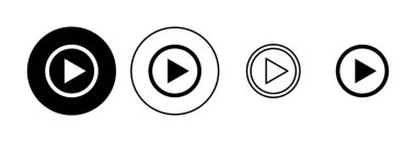 Simge setini çal. Düğme vektör simgesini çal