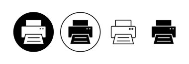 Yazdırma simgesi seti. yazıcı simgesi vektörü. 