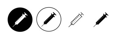 Şırınga ikonu hazır. enjeksiyon simgesi vektörü.
