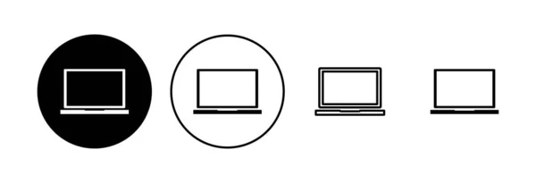 Laptop Icon Set Computer Icon Vektor — Stockvektor