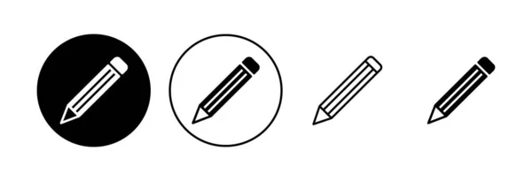 Kalem Simgesi Seti Kalem Sembolü Simge Vektörünü Düzenle — Stok Vektör