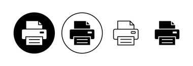 Yazdırma simgesi seti. yazıcı simgesi vektörü. 