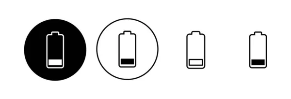 Batterijpictogram Ingesteld Acculading Niveau Batterij Oplaadpictogram — Stockvector