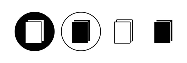 Ikona Dokumentu Nastavena Ikona Papíru Ikona Souboru — Stockový vektor