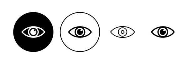 Conjunto Iconos Icono Del Vector Ocular Icono Mirada Visión — Archivo Imágenes Vectoriales