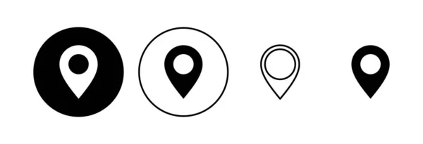 Pin Symbol Gesetzt Lokalisierungssymbol Vektor Zielsymbol Kartenstift — Stockvektor