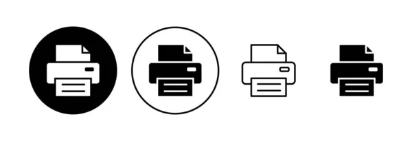 Набір Піктограм Друку Вектор Піктограми Принтера — стоковий вектор
