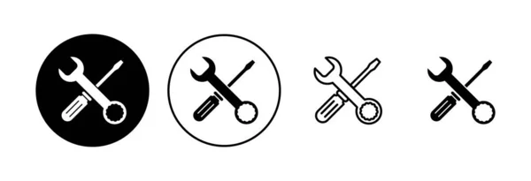 Reparatie Tools Pictogram Set Gereedschap Icoon Vector Ikoon Vector Ingesteld — Stockvector