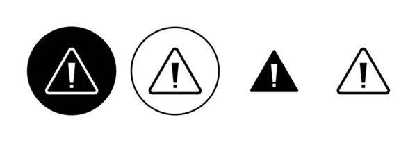 Segnale Pericolo Esclamativo Segno Attenzione Icona Impostata Segnale Pericolo — Vettoriale Stock
