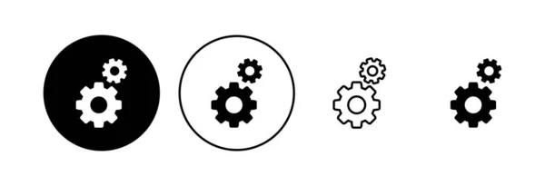 Setzen Von Symbolen Symbolsymbol Für Zahnrad Einstellungen — Stockvektor