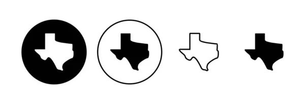 Conjunto Ícones Texas Símbolo Sinal Texas — Vetor de Stock
