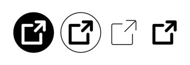 Dış bağlantı simgesi seti. bağlantı simgesi vektörü. hiper bağlantı sembolü