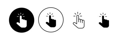 El imleç simgesi seti. İmleç simgesi vektörü. el imleç simgesi tıklaması