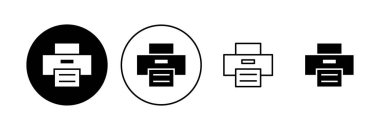 Yazdırma simgesi seti. yazıcı simgesi vektörü. 
