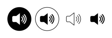 Hoparlör simgesi hazır. Hacim simgesi vektörü. Hoparlör ikon vektörü. ses sembolü