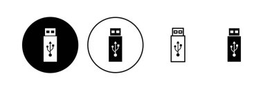 Usb simgesi ayarlandı. Flash disk simgesi vektörü