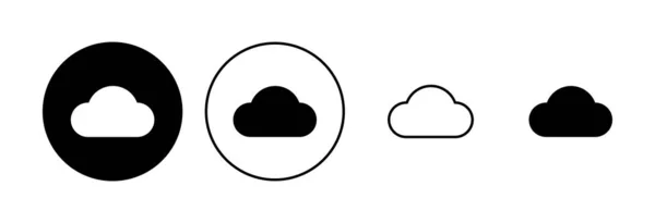 Wolkensymbol Gesetzt Wolkenvektorsymbol — Stockvektor