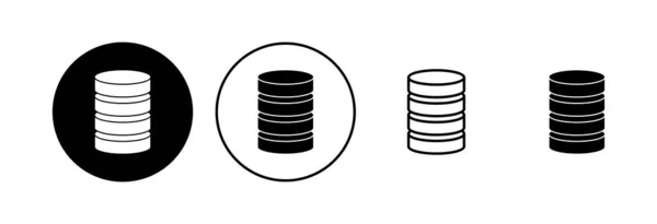 Set Icone Del Database Icona Vettoriale Del Database — Vettoriale Stock