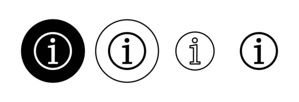Info Sign Icon Set Icon Vector Faq Icon — Stock Vector
