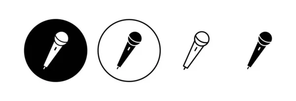 Microphone Icon Set Karaoke Icon Vector — Stock Vector