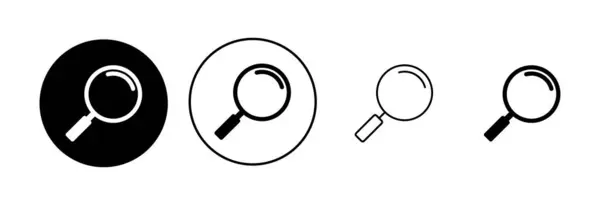 Suchsymbole Gesetzt Suche Lupe Symbol — Stockvektor
