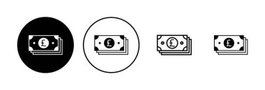 Para simgesi ayarlandı. Para vektörü simgesi. 