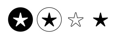 Yıldız Simgesi hazır. derecelendirme simgesi vektörü favori yıldız simgesi