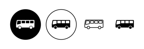 Conjunto Iconos Autobús Icono Vector Bus — Vector de stock