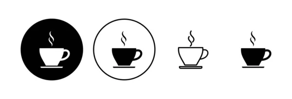 Kaffeetassen Icon Set Vorhanden Tasse Ein Kaffee Symbol Vektor — Stockvektor