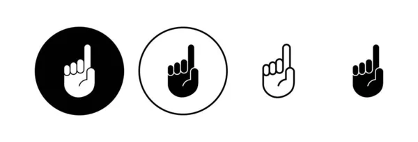 Hand Pictogram Ingesteld Hand Vector Icoon Palm Klik — Stockvector