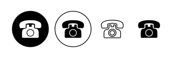 Conjunto Iconos Telefónicos Icono Del Teléfono Vector — Vector de stock