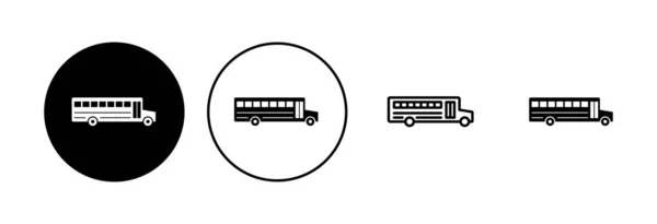 バスのアイコンセット バスベクトルアイコン — ストックベクタ