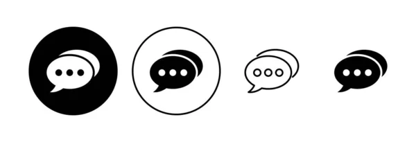 Ensemble Icônes Chat Bulle Parole Icône Commentaire Icône Vecteur Message — Image vectorielle