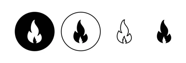 Fire Icon Set Fire Vector Icon — Stock Vector